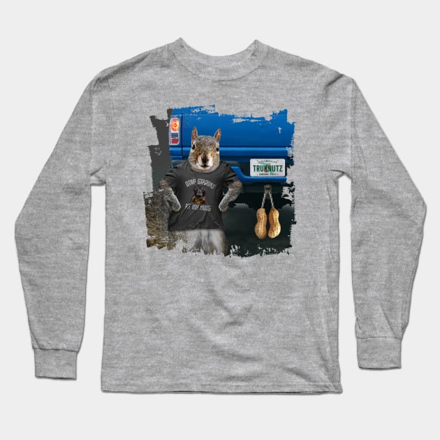 Truk Nutz - funny squirrel truck nuts Long Sleeve T-Shirt by eBrushDesign